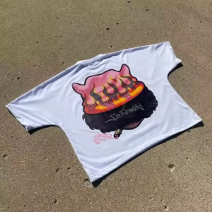 Custom Oversized Mock Neck 3D Graphic T-Shirt for Men