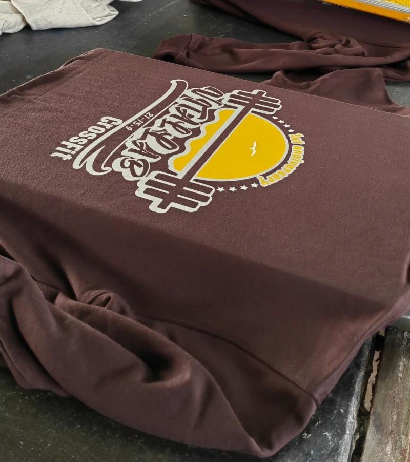 Screen Printing on heavy cotton hoodies and t-shirts