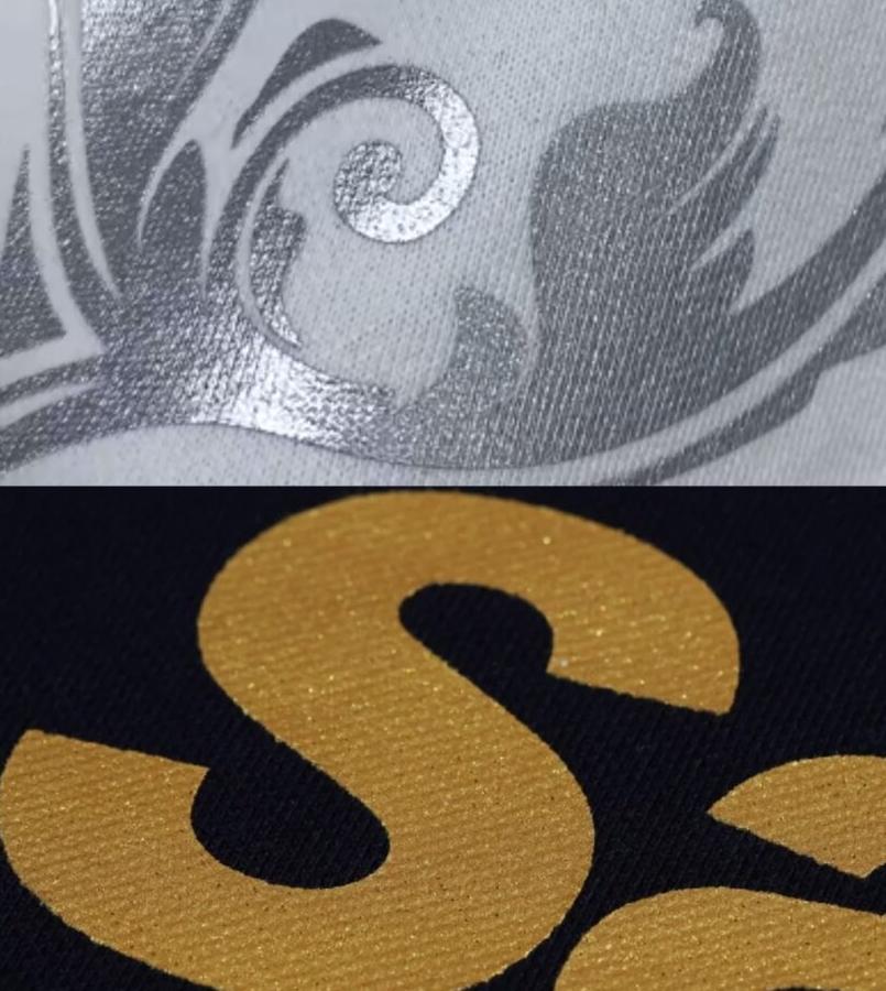 Metallic Foil Printing on apparel products