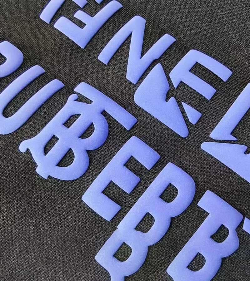 Puff Printing 3D expansion ink technique on garments