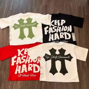 Custom Oversized Multicolor Lettering Print T-Shirt