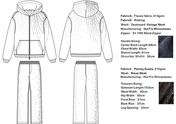 Custom embroidered drop shoulder hoodie by SYKE Garment Co., Ltd.