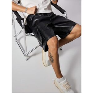 Custom Genuine and PU Leather Shorts