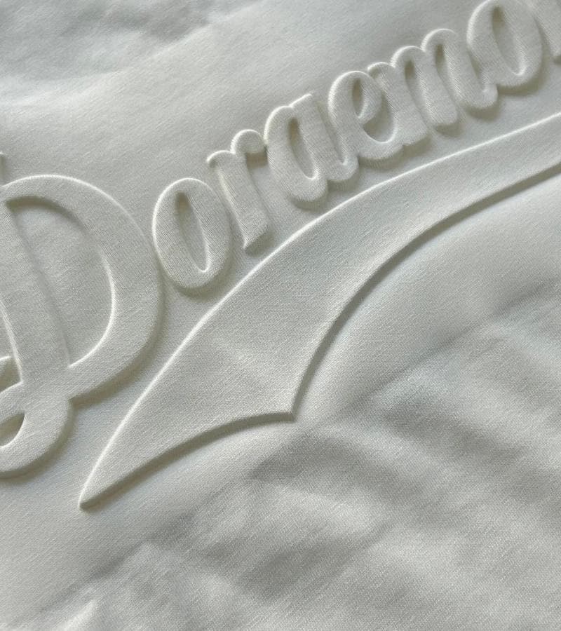 Custom Embossing thermal press effect on heavy fleece